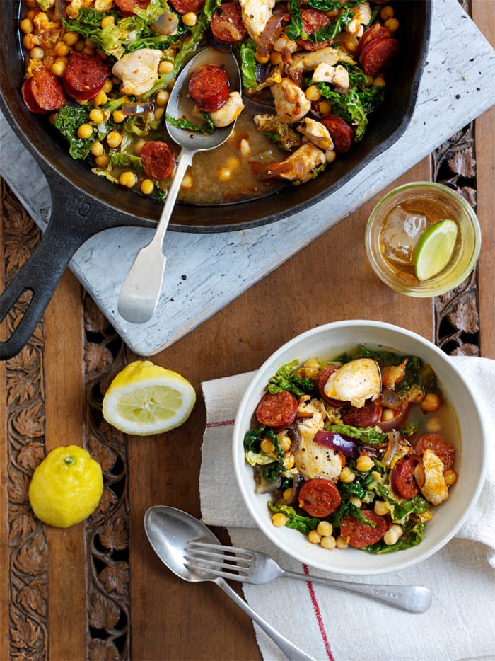 Chicken and chorizo casserole | HELLO!